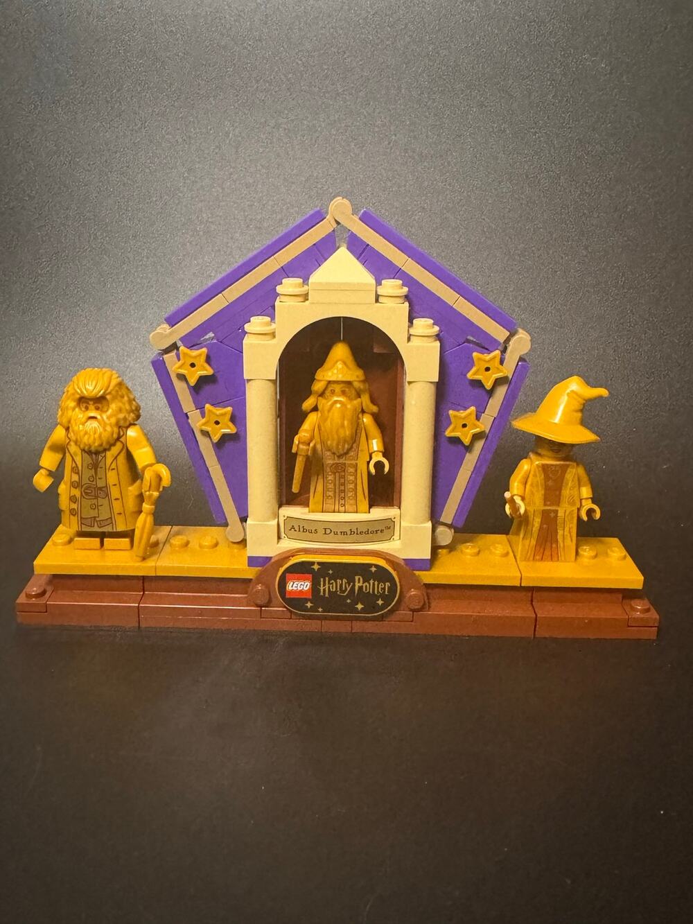LEGO Harry Potter 20th Anniversary gold figures - set of 3 with stand 76391